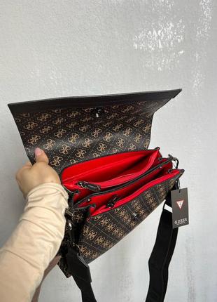 Женская стильная сумка на текстильном ремешке5 фото