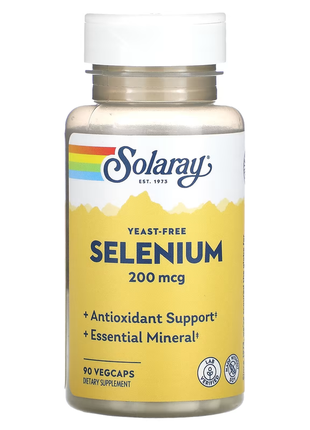 Solaray, селен, 200 мг, 90 капсул vegcap
