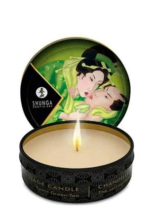 Свічка для масажу з ароматом зелений чай