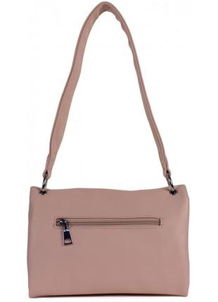 Женская,стильная сумка-клатч , материал эко-кожа, одна средние ручка, 3 отделения (m0620) белая\розовая\оранж5 фото