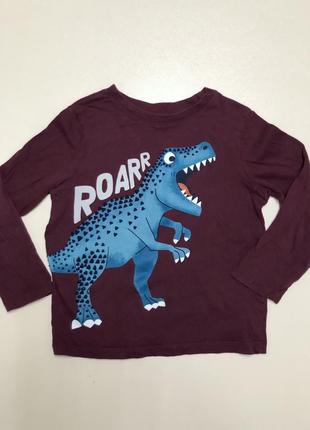 Реглан лонгслив кофта тонкая кофта с динозавром футболка с длинным рукавом1 фото