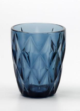 Склянка для напоїв фігурна гранована з товстого скла набір 6 шт3 фото