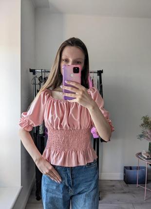 Розовая блуза