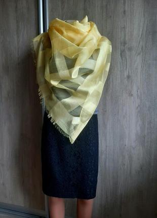 Maxmara красивый шарф шелк/хлопок1 фото