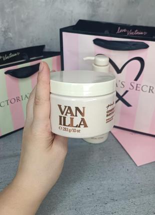 Скраб + лосьйон + гель для миття тіла «vanilla». pink. victoria's secret. оригінал 🇺🇸2 фото