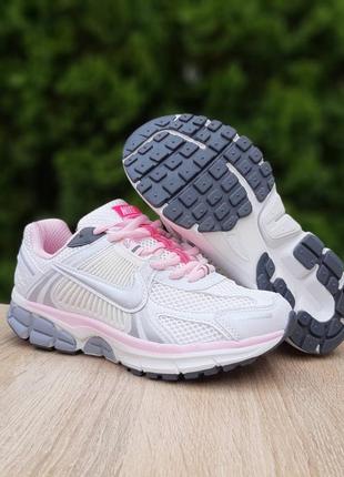 👟 кросівки     nike vomero 5 білі з рожевим    / наложка bs👟1 фото
