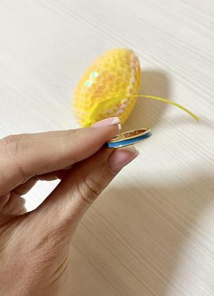 Кольорове жіноче кільце тонкого синього кольору (18)