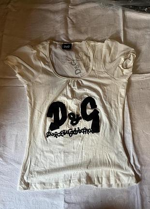 Белая футболка dolce&amp;gabanna