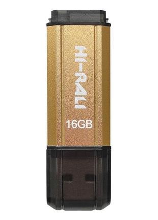 Флеш-накопичувач usb 16gb hi-rali stark series gold (hi-16gbstgd)