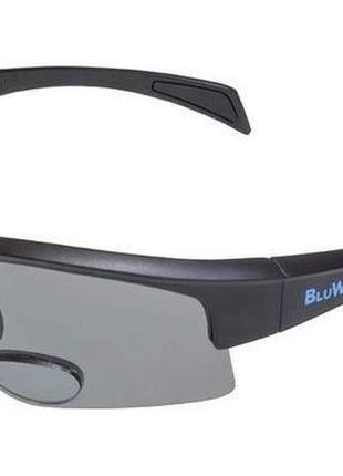 Очки бифокальные поляризационные bluwater bifocal-2 (+3.0) polarized (gray) (черная бифокальная линза с