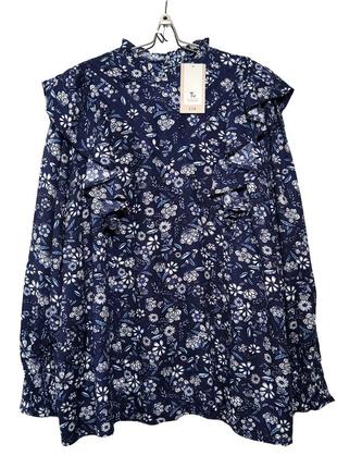Вишукана квіткова блузка у вікторіанському стилі р.225 фото
