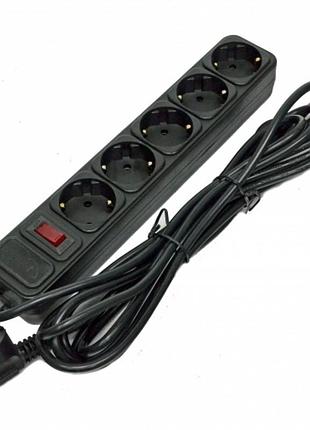 Мережевий фільтр 4,5 м  для розетки чорний