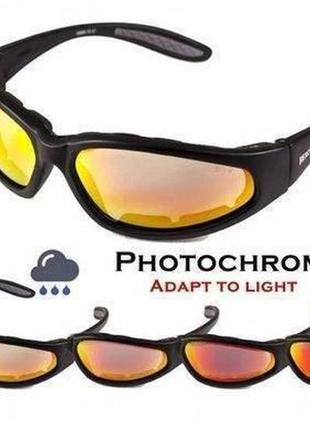 Окуляри фотохромні (захисні) global vision hercules-1 plus photochromic (g-tech™ red) anti-fog, фотохромні