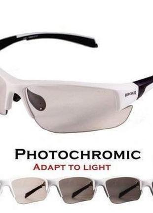 Очки фотохромные (защитные) global vision hercules-7 white photochromic (clear), фотохромные прозрачные в белой