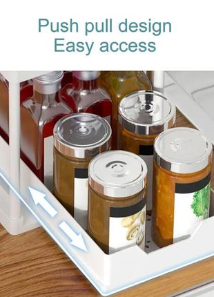 Висувний органайзер під раковиною, стійки для макіяжу. дворівнева кухонна полиця для...