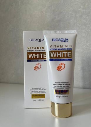Пінка для вмивання bioaqua vitamin c white brighten cleanser, 100 мл