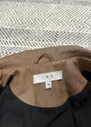 Iro soft leather chocolate biker jacket натуральная мягкая кожанка\косуха шоколадного цвета иро7 фото