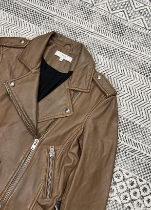 Iro soft leather chocolate biker jacket натуральная мягкая кожанка\косуха шоколадного цвета иро3 фото