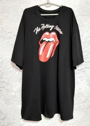 Стильное короткое платье-футболка большого размера от 46 до 76