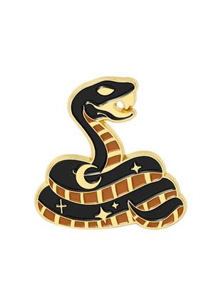Значок змія гаррі потер слизерин harry potter slytherin hogwarts pin snake брошка