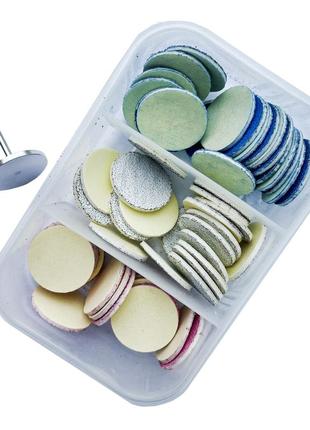 Диск-основа (пододиск) та змінні файли d 20 мм 80 грит (60 шт) у пластиковій коробці