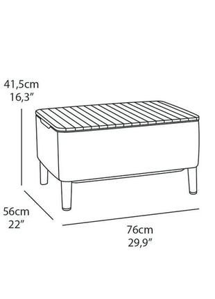 Набор пластиковой мебели для терасы keter salemo balcony set 236845 коричневый (258969)4 фото