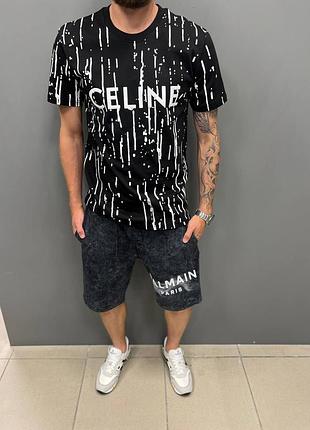 Футболка celine чорна чоловіча