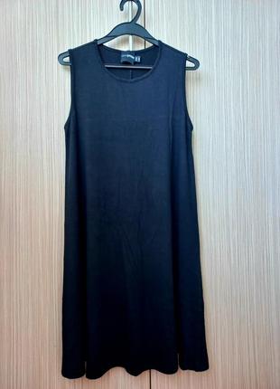 Літня чорна сукня трапеція6 фото