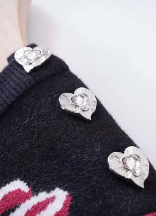 Свитер karl lagerfeld черный розовый5 фото