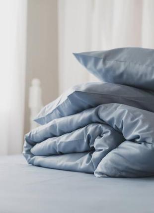 Комплект постельного белья полуторный snowdrop с натурального сатина 150х210 см2 фото