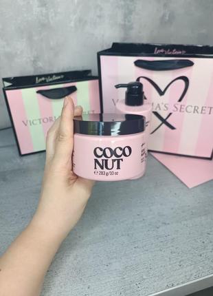 Скраб + лосьон для тела + шариковый дезодорант «coconut». pink. victoria’s secret. оригинал 🇺🇸2 фото