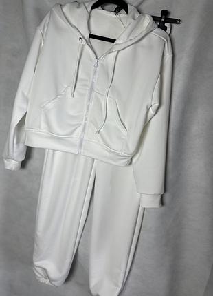 Костюм 3в1 топ худі джогери