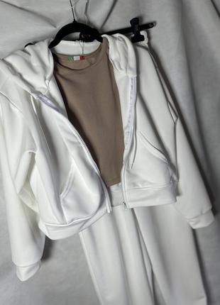 Костюм 3в1 топ худі джогери