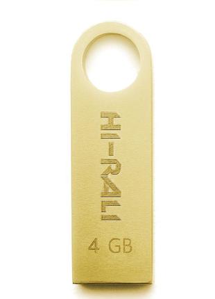 Флеш-накопичувач usb 4gb hi-rali shuttle series gold (hi-4gbshgd)