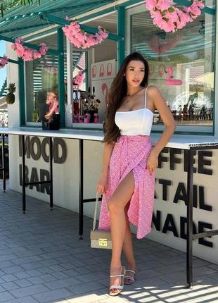 Жіночі спідниця софт принт легка та ніжна спідничка, додасть впевненості та елегантності розміри: 42-46