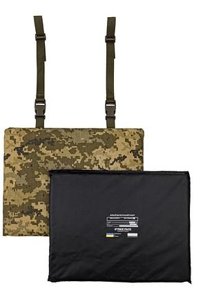 Каремат 28x38 см з балістичним пакетом 1 клас захисту піксель