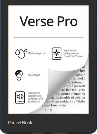 Електронна книга pocketbook 634 verse pro azure (pb634-a-cis)