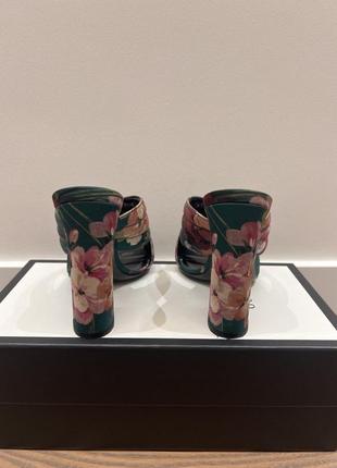 Gucci satin floral print slides2 фото