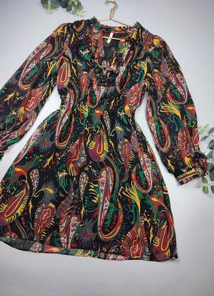 Шикарное платье, шифоновое платье с талией на резинке, летнее платье pepe jeans