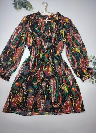 Шикарное платье, шифоновое платье с талией на резинке, летнее платье pepe jeans2 фото