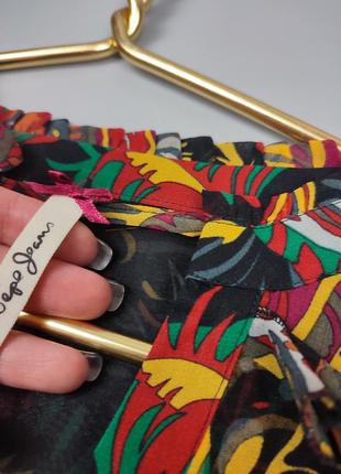 Шикарное платье, шифоновое платье с талией на резинке, летнее платье pepe jeans7 фото