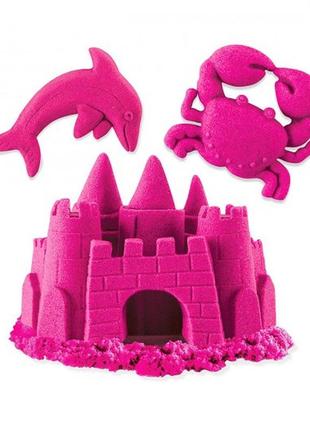 Пісок для дитячої творчості kinetic sand neon (рожевий)2 фото