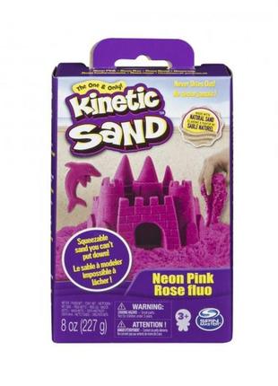 Пісок для дитячої творчості kinetic sand neon (рожевий)3 фото