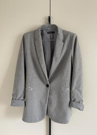 Пиджак серый stradivarius1 фото