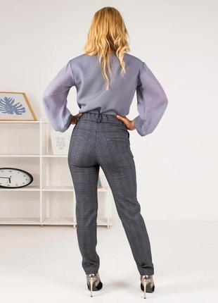 Женские брюки "джамала ",ткань стрейч тиар, плотный, размеры 46,48,50,52,56 тем.серый2 фото