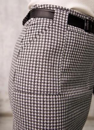 Женская утепленная  юбка "тимея",  кашемир-стрейч , р-р 42,44,46,48,50,52 черно-серая5 фото