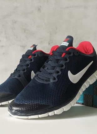 Кросівки жіночі free run 3.0 v2 легкі текстильні сині кросівки
