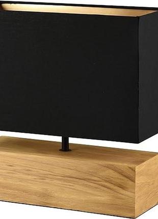 Reality, настільна лампа з дерев'яною основою та чорним тканинним абажуром, r50181080. woody 1xe27