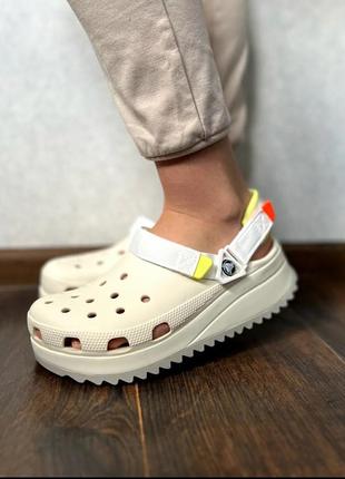 Crocs classic hiker clog white сабо крокс крокси білі (р.36-45)