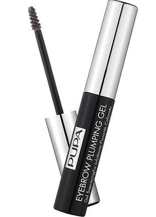 Гель для бровей pupa eyebrow plumping gel 003 dark brown, 4 мл